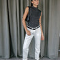 Boyfriend-Cropped-Hose Frau Timea Pirata egret | Freeman T. Porter