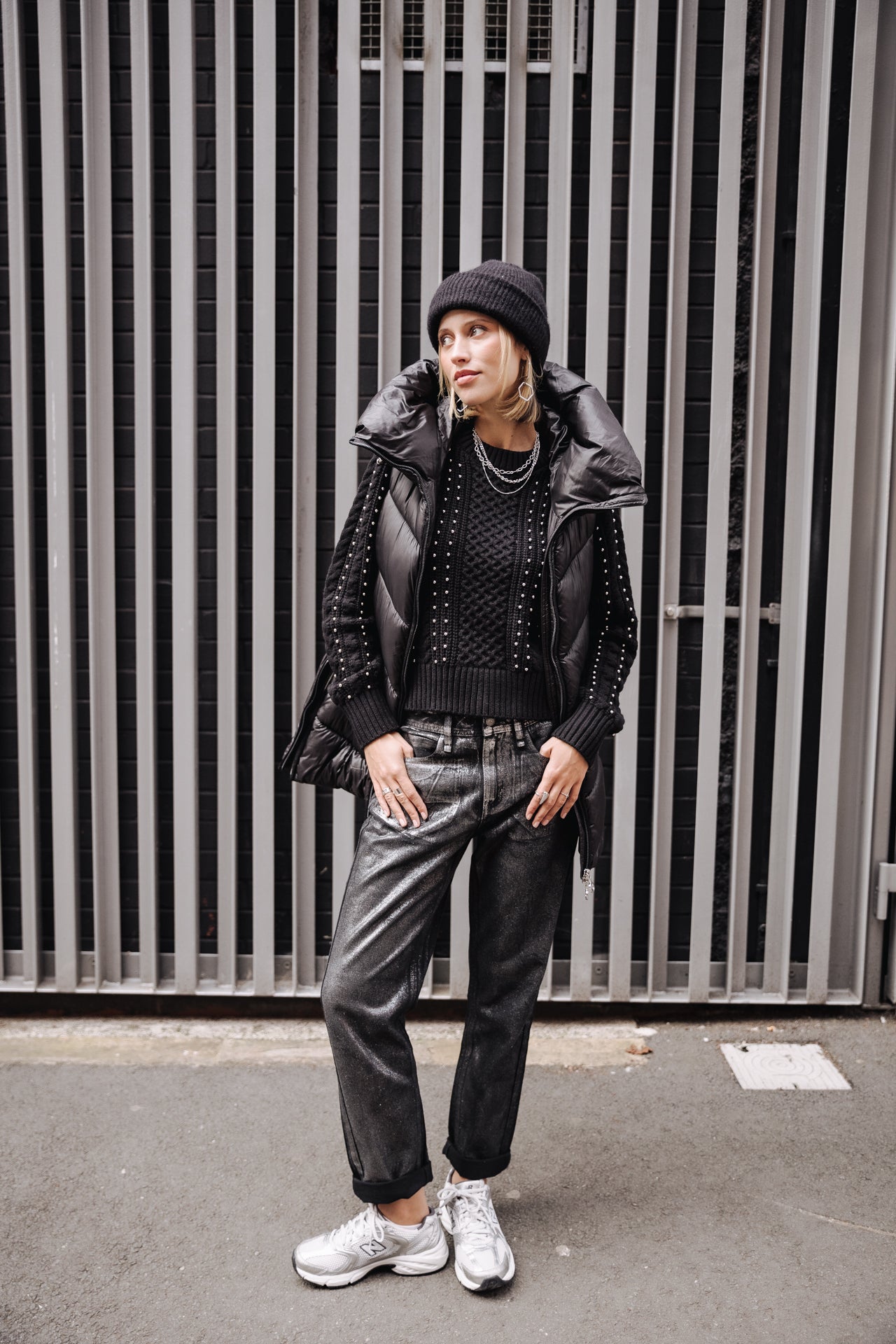 Pantalon cropped boyfriend Femme Timea Pirata black | Freeman T. Porter