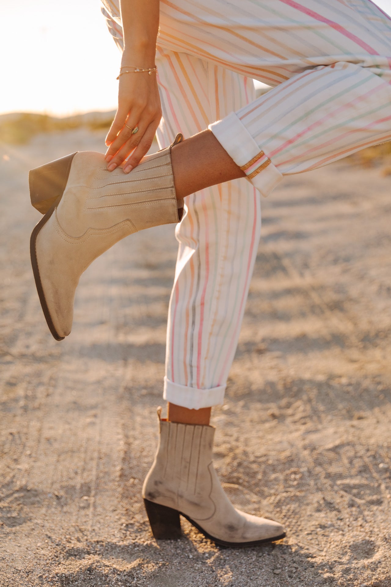 Pantalon cropped boyfriend Femme Timea Tulum original | Freeman T. Porter