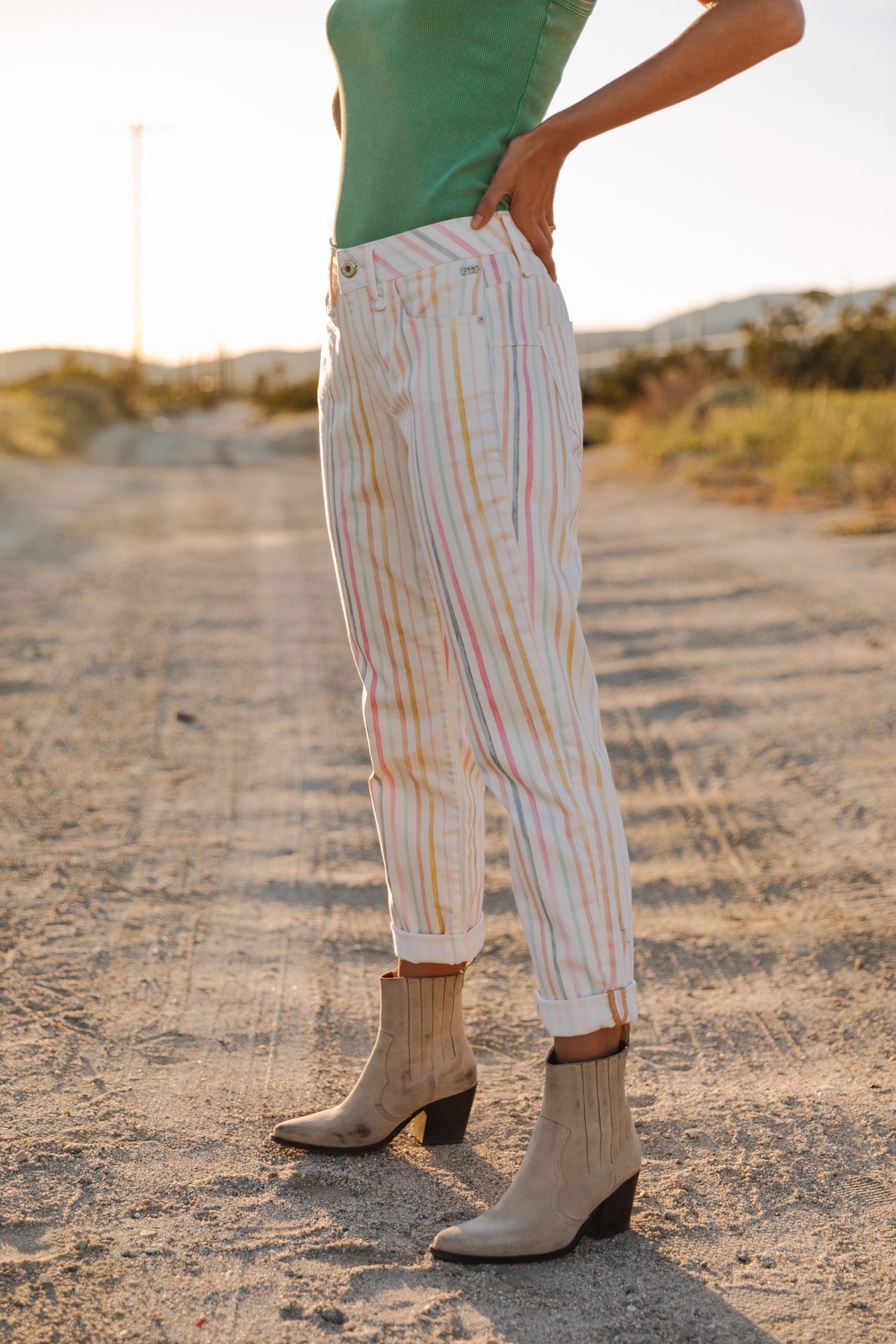 Pantalon cropped boyfriend Femme Timea Tulum original | Freeman T. Porter
