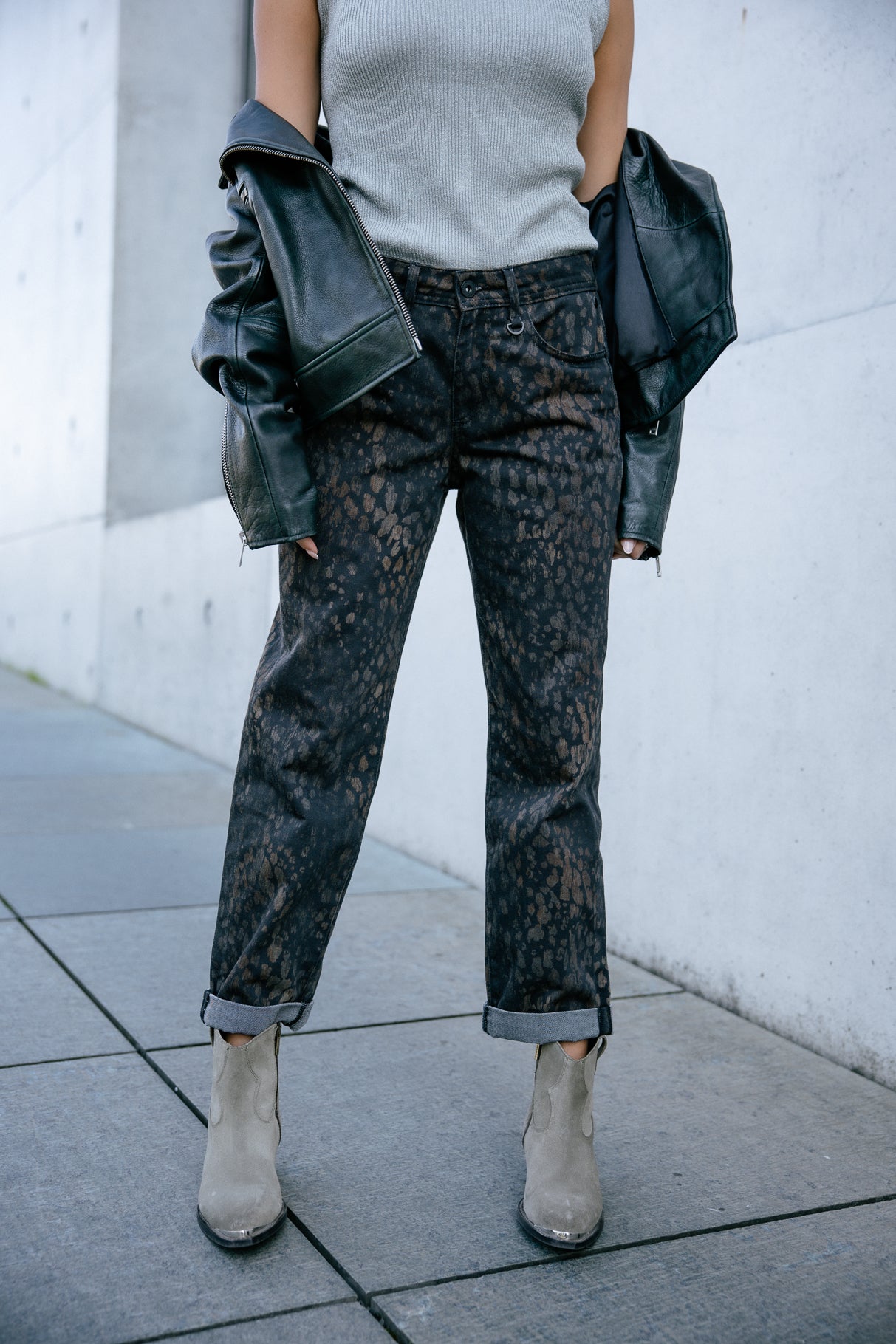 Pantalon cropped boyfriend Woman Timea Volt original | Freeman T. Porter