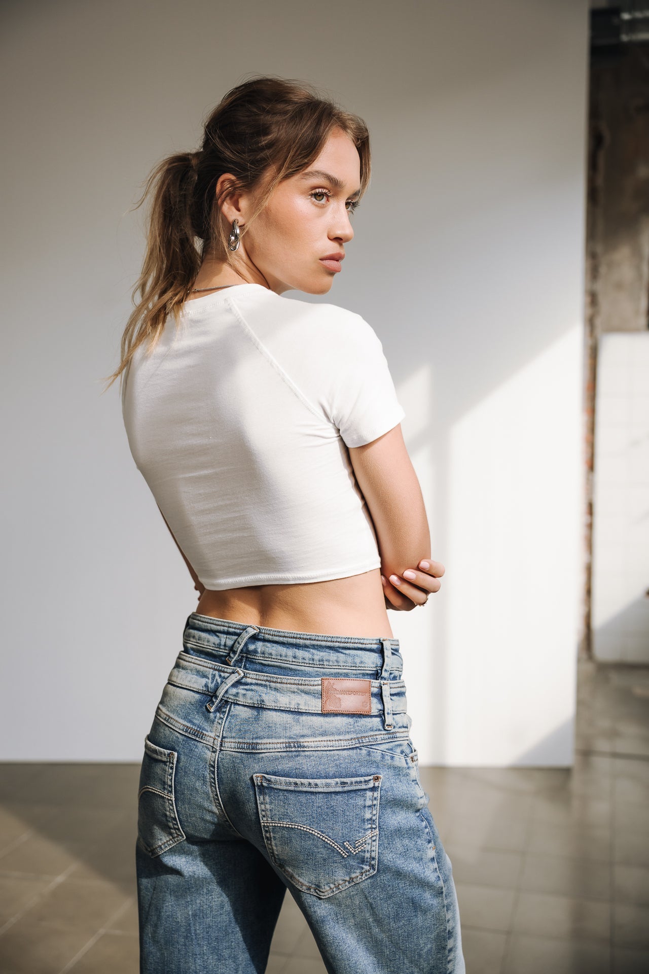 High-waisted jeans Woman Angie SDM burano | Freeman T. Porter