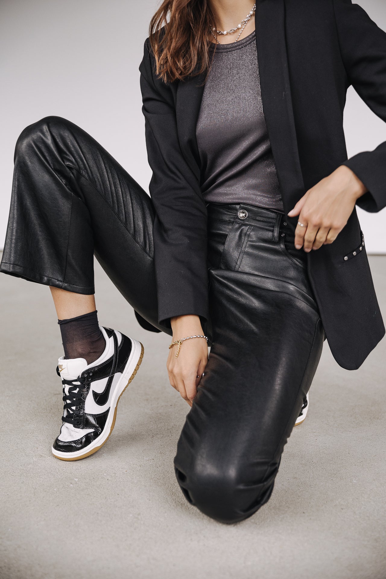Pantalon Bootcut 7/8 Femme Norma Biker black | Freeman T. Porter
