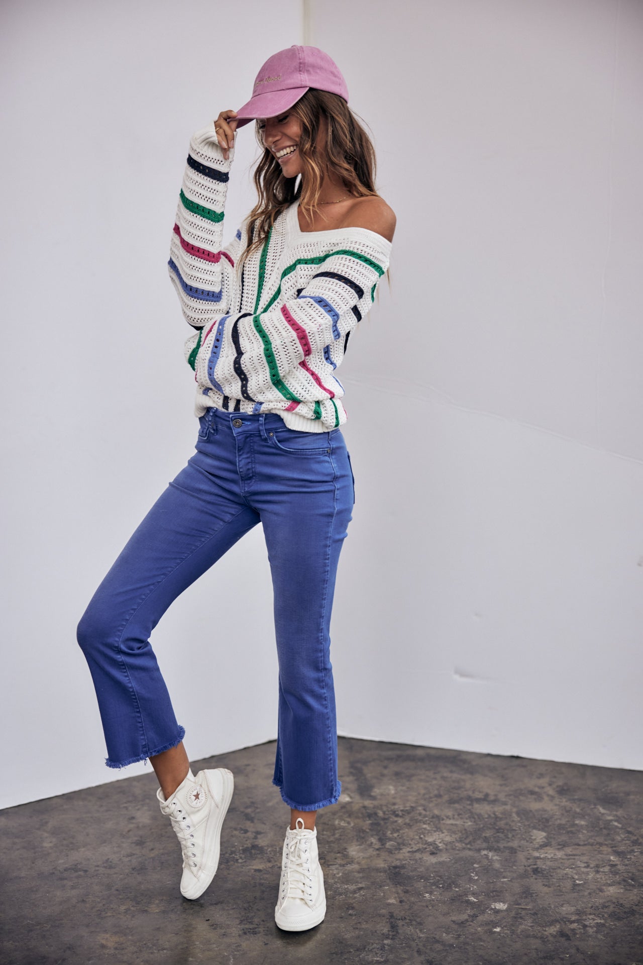 Pantalon Bootcut 7/8 Femme Norma California mazarine blue | Freeman T. Porter