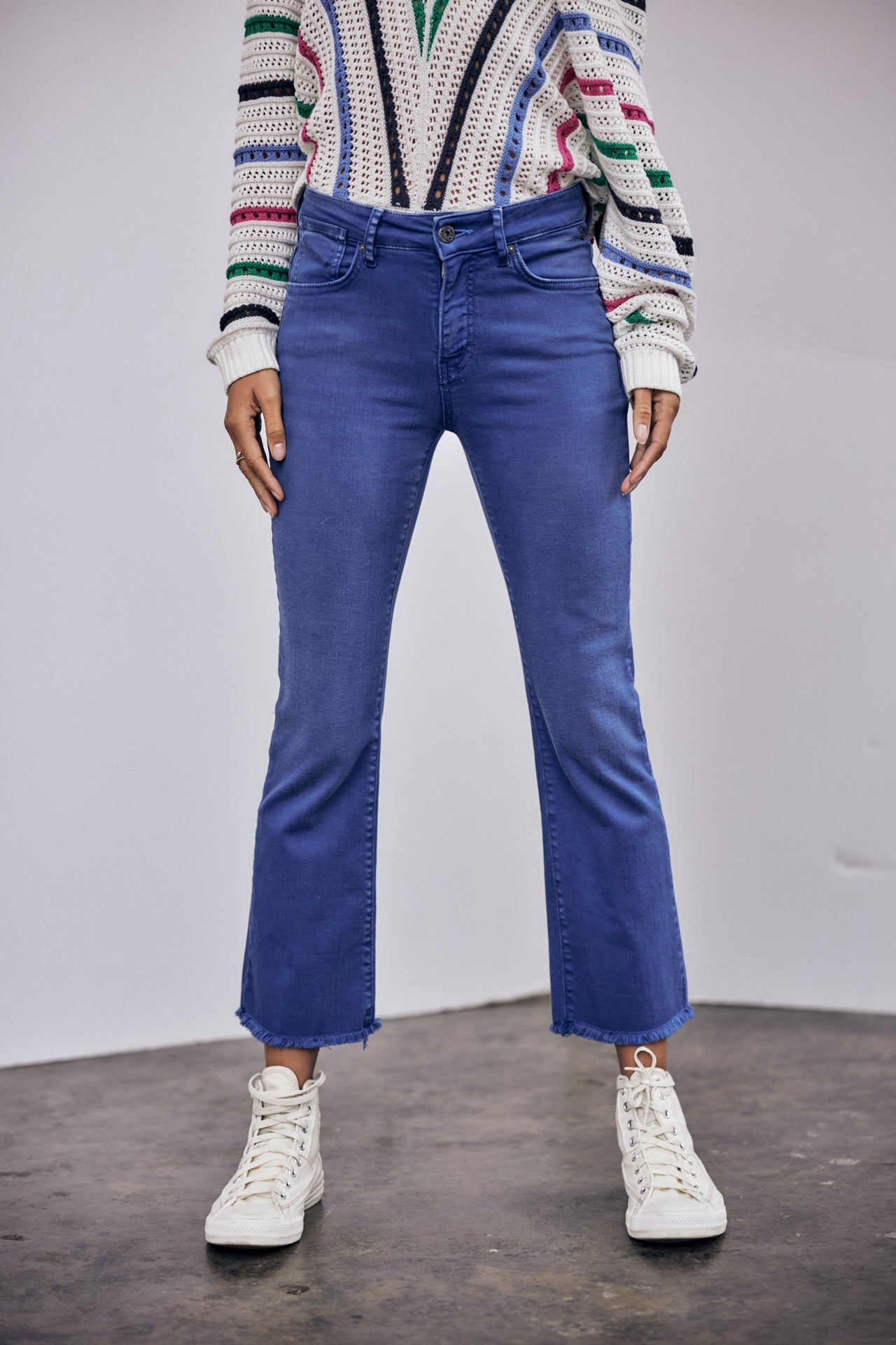 Pantalon Bootcut 7/8 Woman Norma California mazarine blue | Freeman T. Porter
