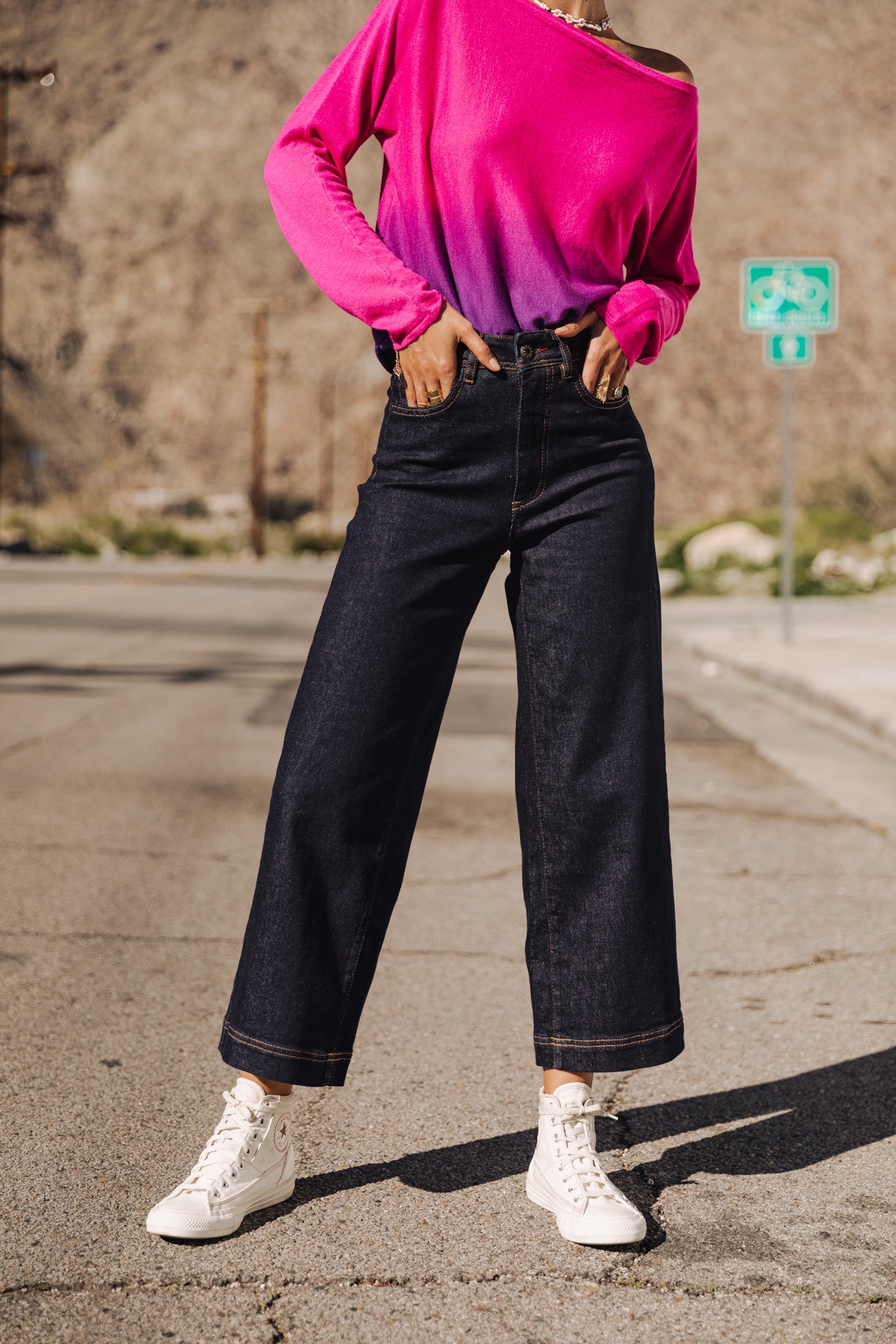 Jeans large 7/8 Femme Nylia bellagio | Freeman T. Porter