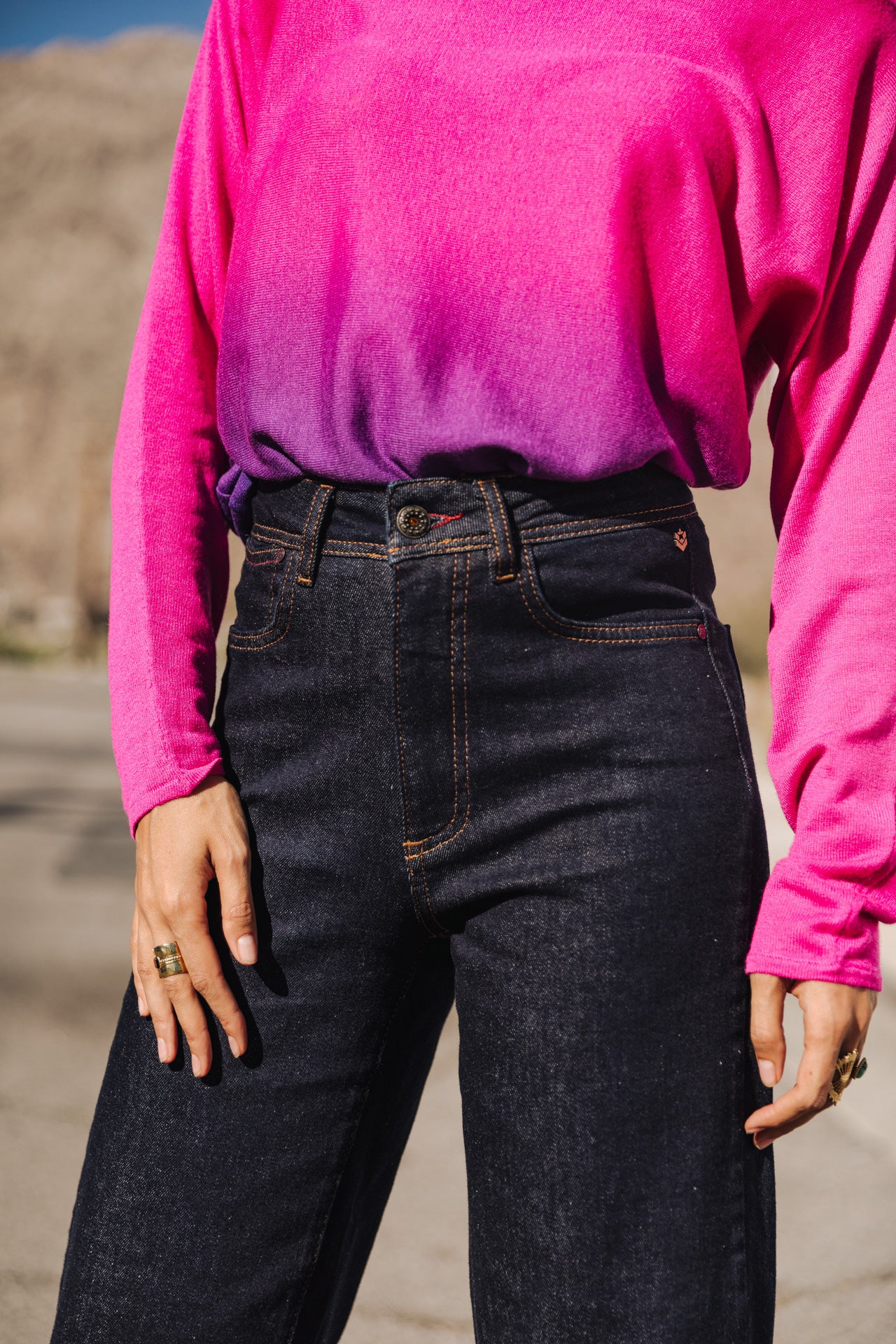 Jeans large 7/8 Femme Nylia bellagio | Freeman T. Porter