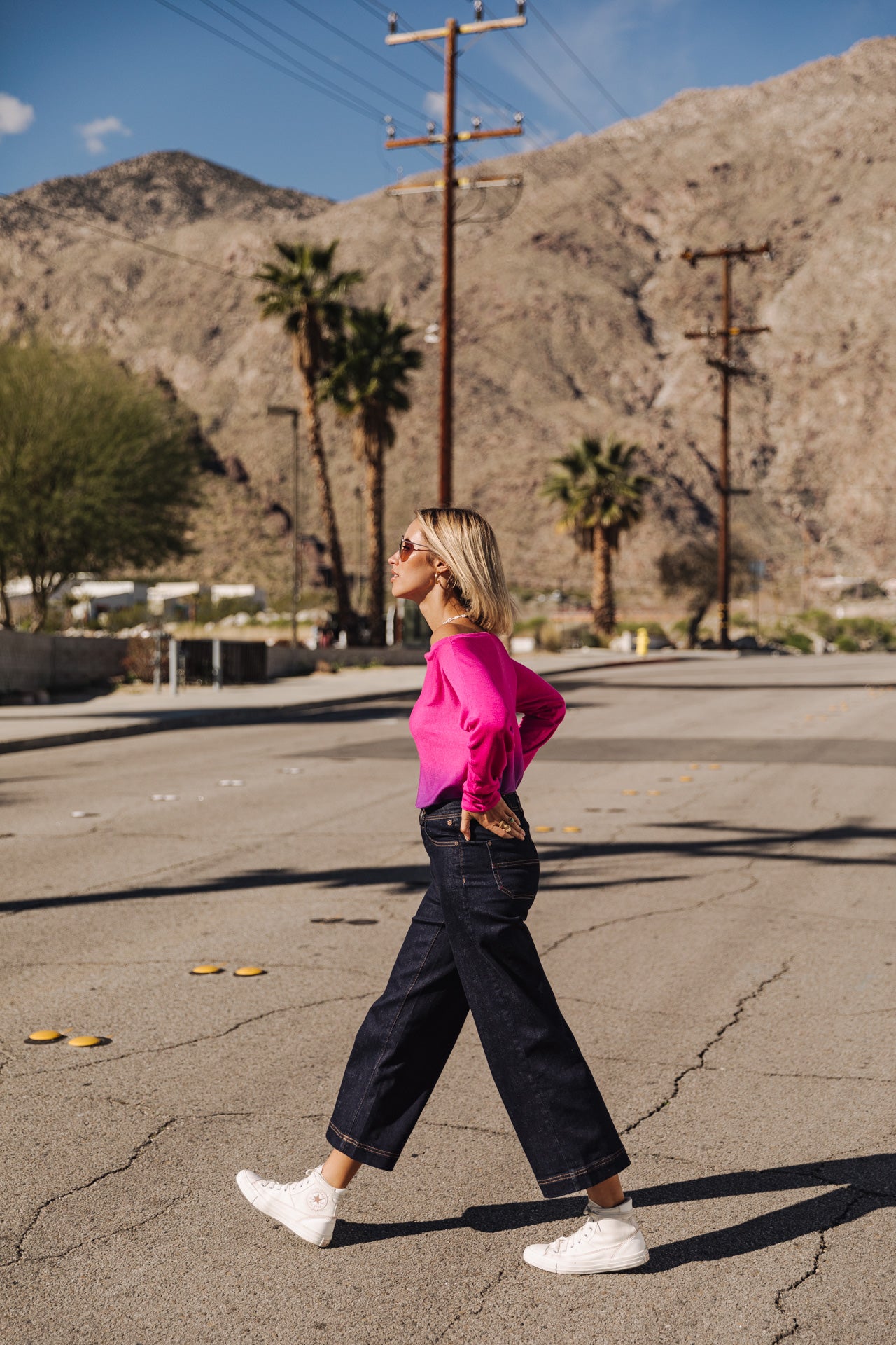 Jeans large 7/8 Femme Nylia bellagio | Freeman T. Porter