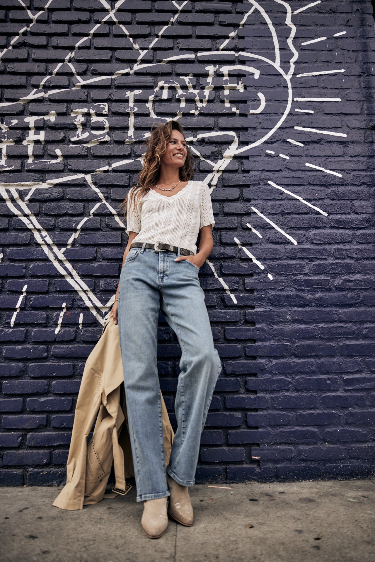 Jeans droit Ultra Long Femme Ester pamplone | Freeman T. Porter