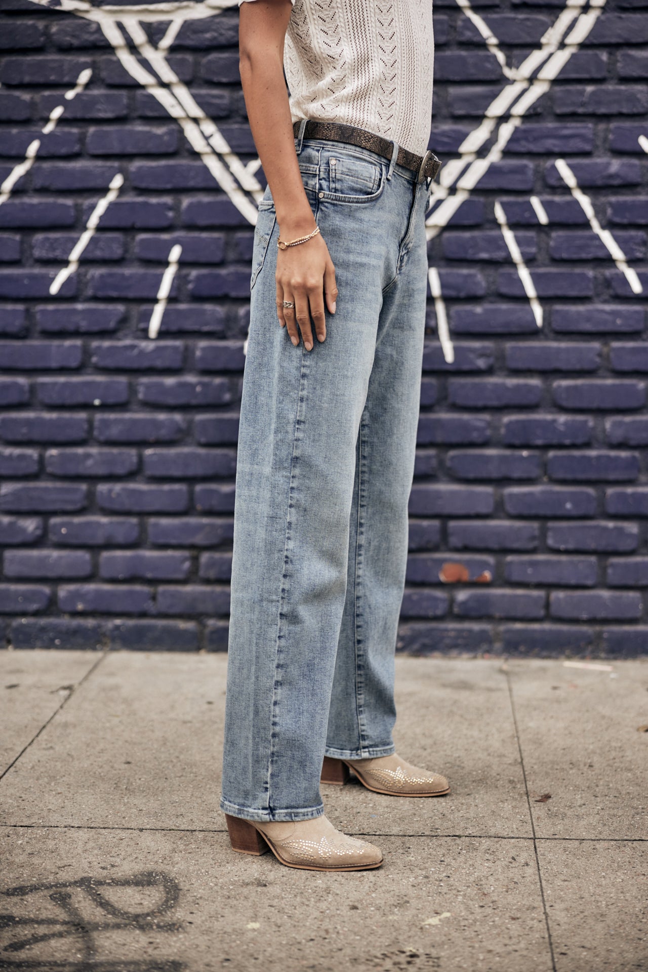 Jeans droit Ultra Long Femme Ester pamplone | Freeman T. Porter