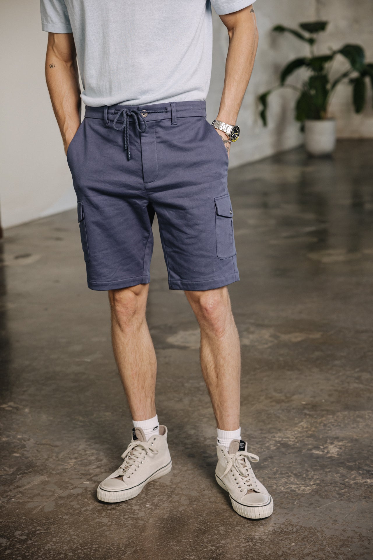 Pantalones cortos Josue Tencel, vintage indigo Freeman Porter