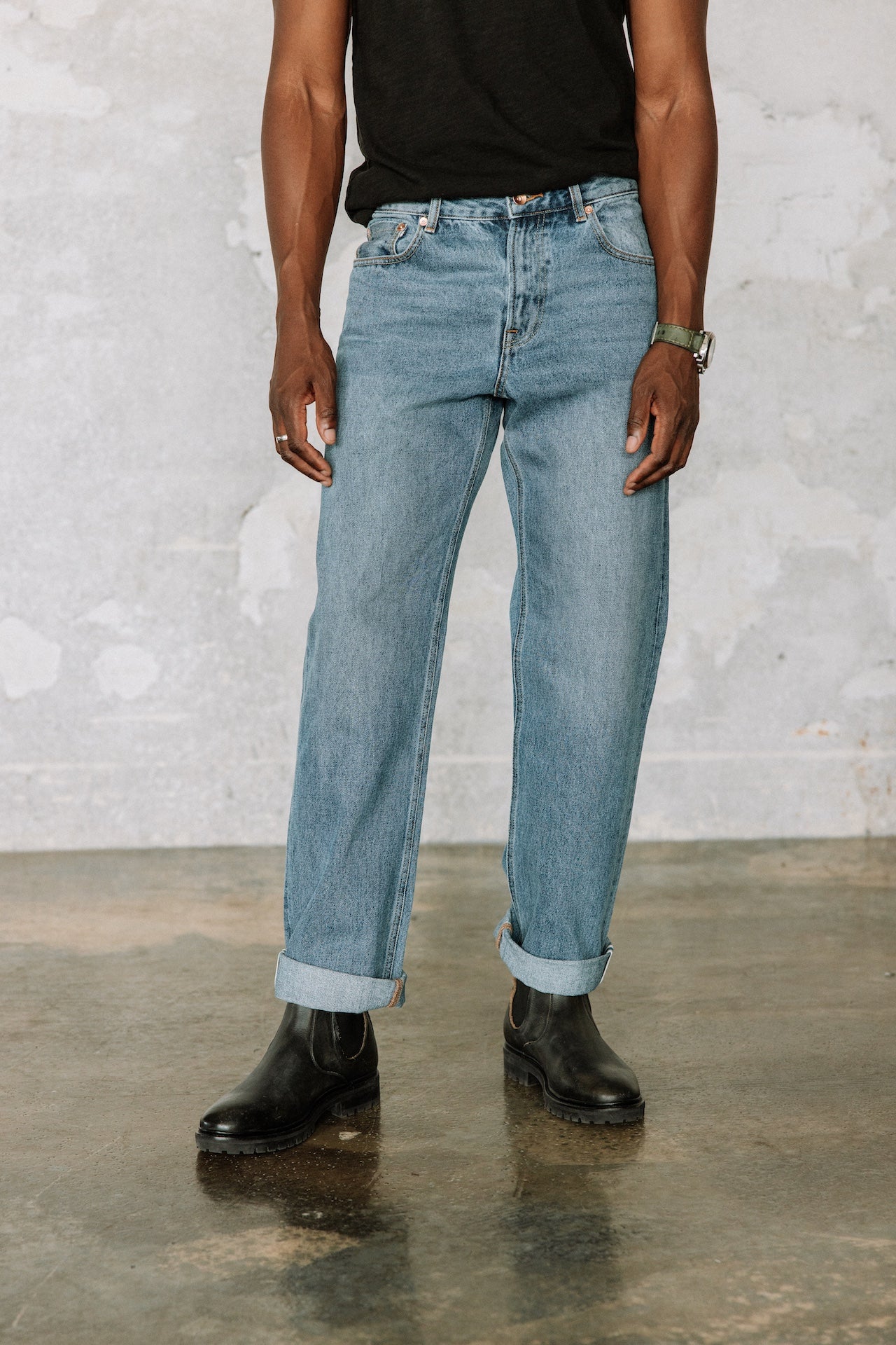 Jeans droit Hombres Victor light blue selvedge | Freeman T. Porter