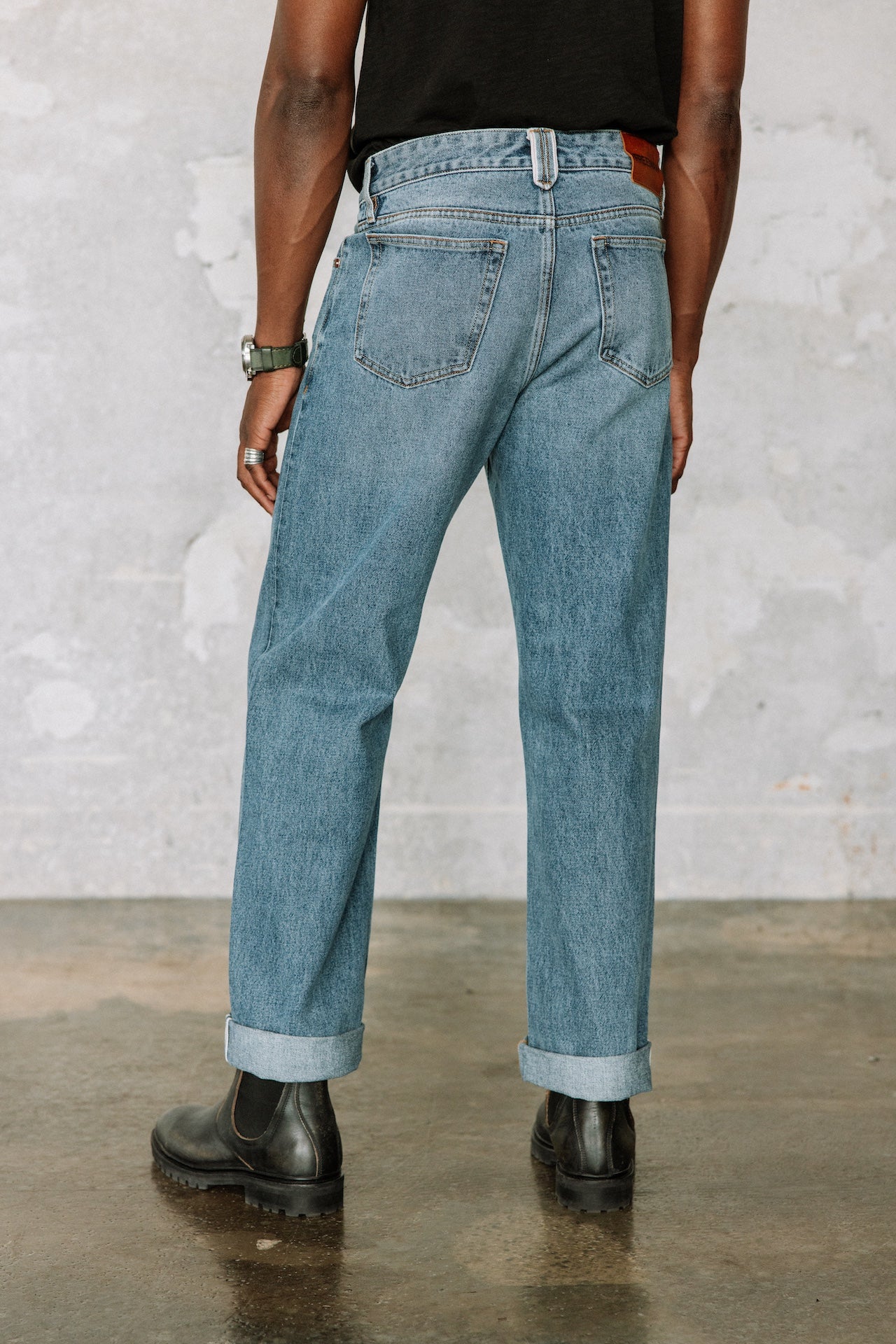 Jeans droit Mann Victor light blue selvedge | Freeman T. Porter