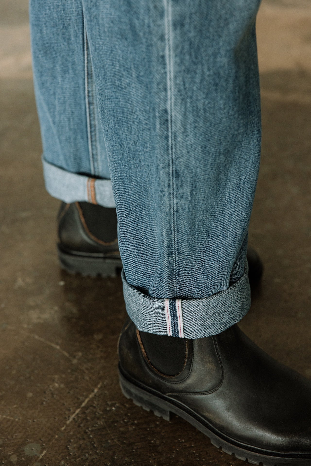 Jeans droit Mann Victor light blue selvedge | Freeman T. Porter