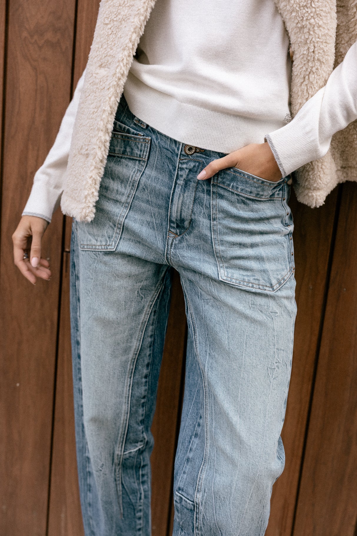 Jeans mit hoher Taille Frau Edita bocaina | Freeman T. Porter