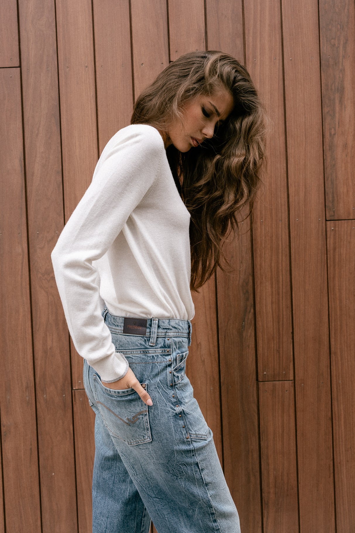 Jeans mit hoher Taille Frau Edita bocaina | Freeman T. Porter