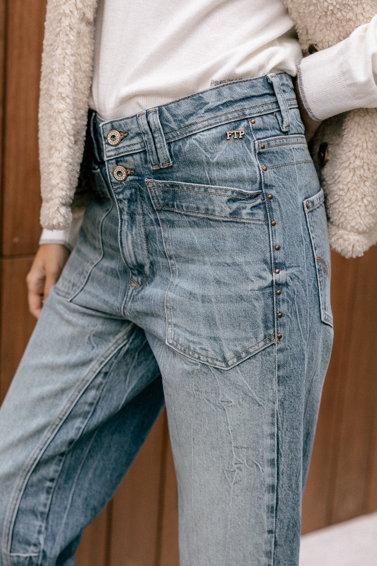 Jeans mit hoher Taille Frau Edita bocaina | Freeman T. Porter