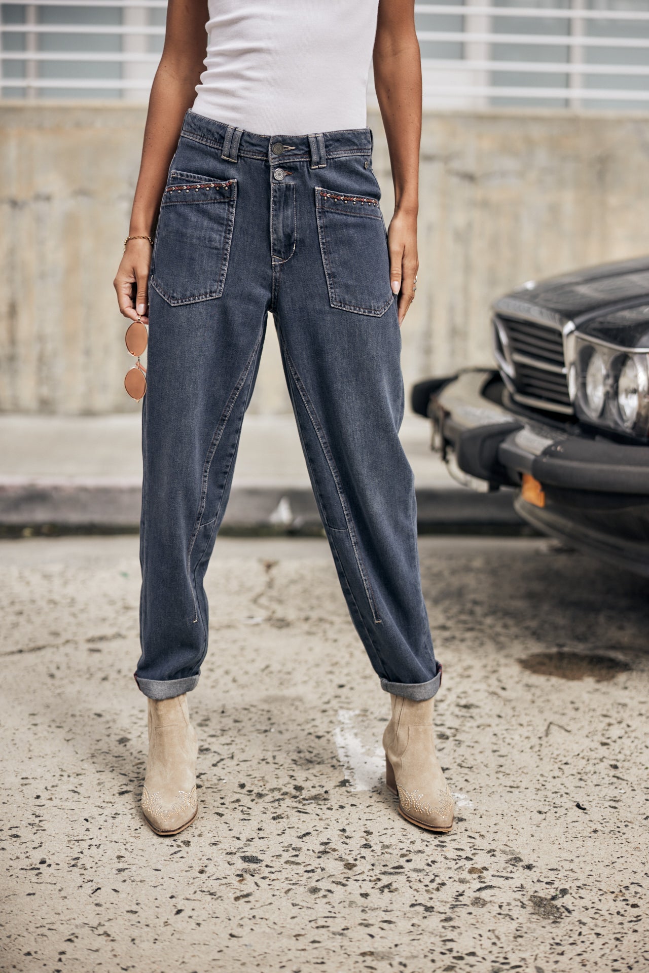 Jeans taille haute Frau Edita Denim muchas | Freeman T. Porter