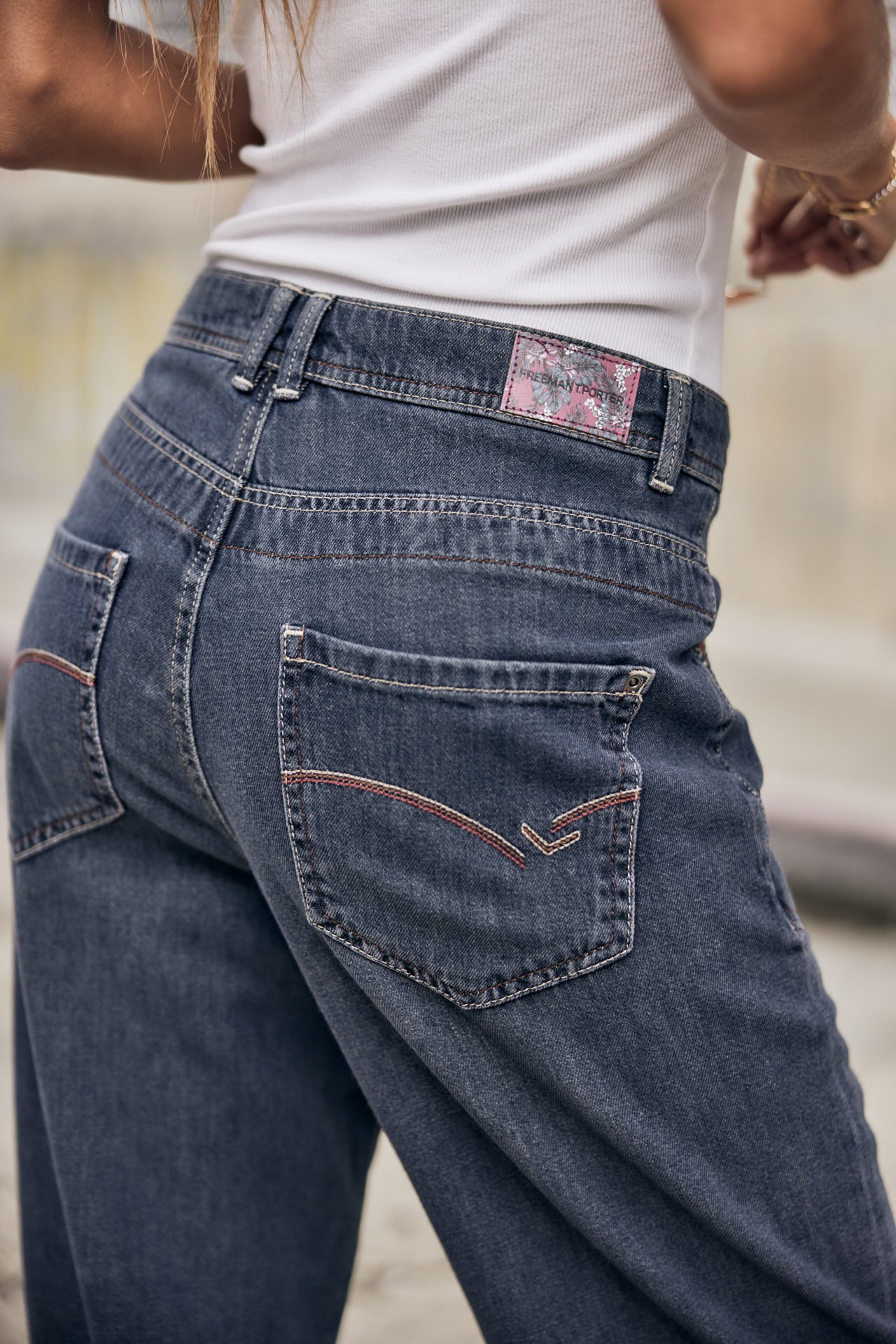 Jeans taille haute Frau Edita Denim muchas | Freeman T. Porter