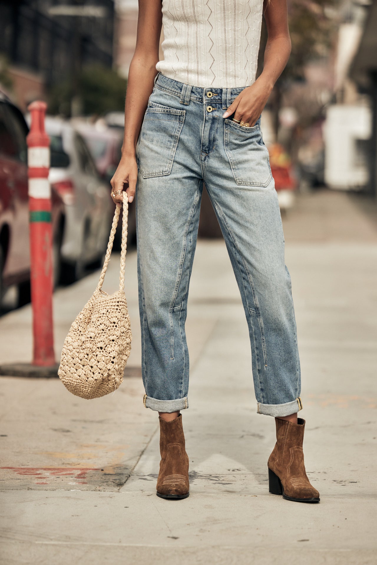 Jeans taille haute Femme Edita figari | Freeman T. Porter