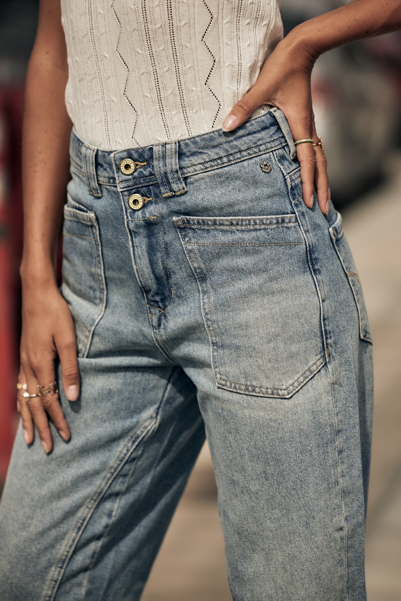 Jeans taille haute Femme Edita figari | Freeman T. Porter