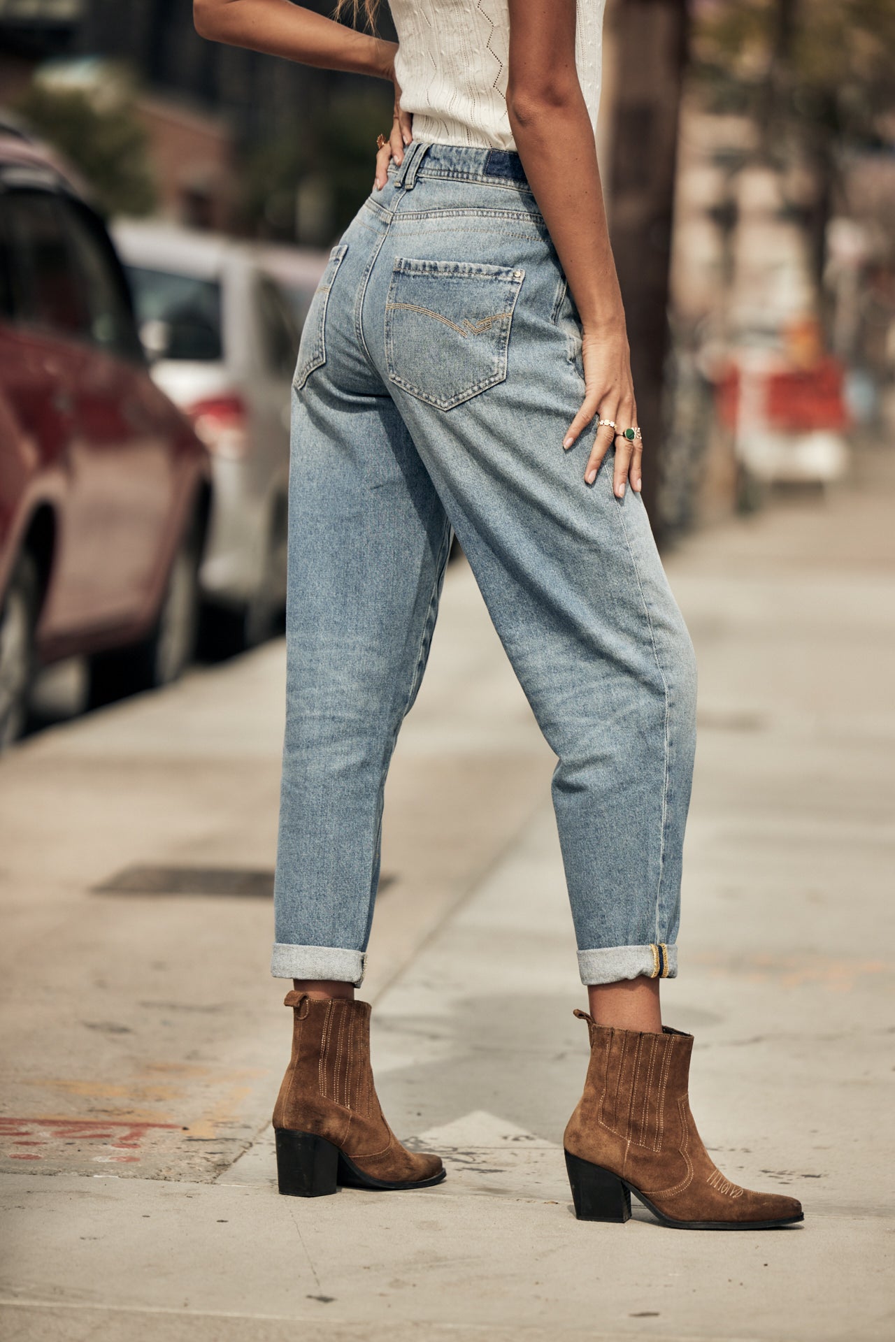 Jeans taille haute Femme Edita figari | Freeman T. Porter