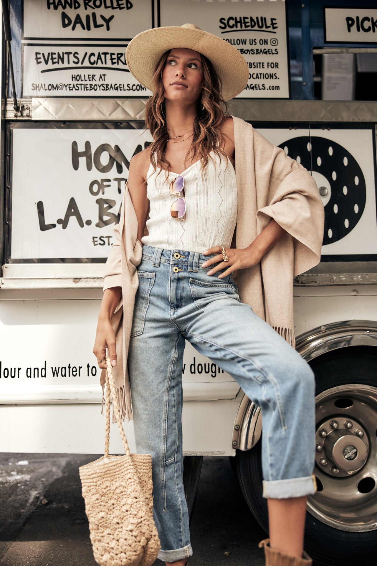 Jeans taille haute Femme Edita figari | Freeman T. Porter