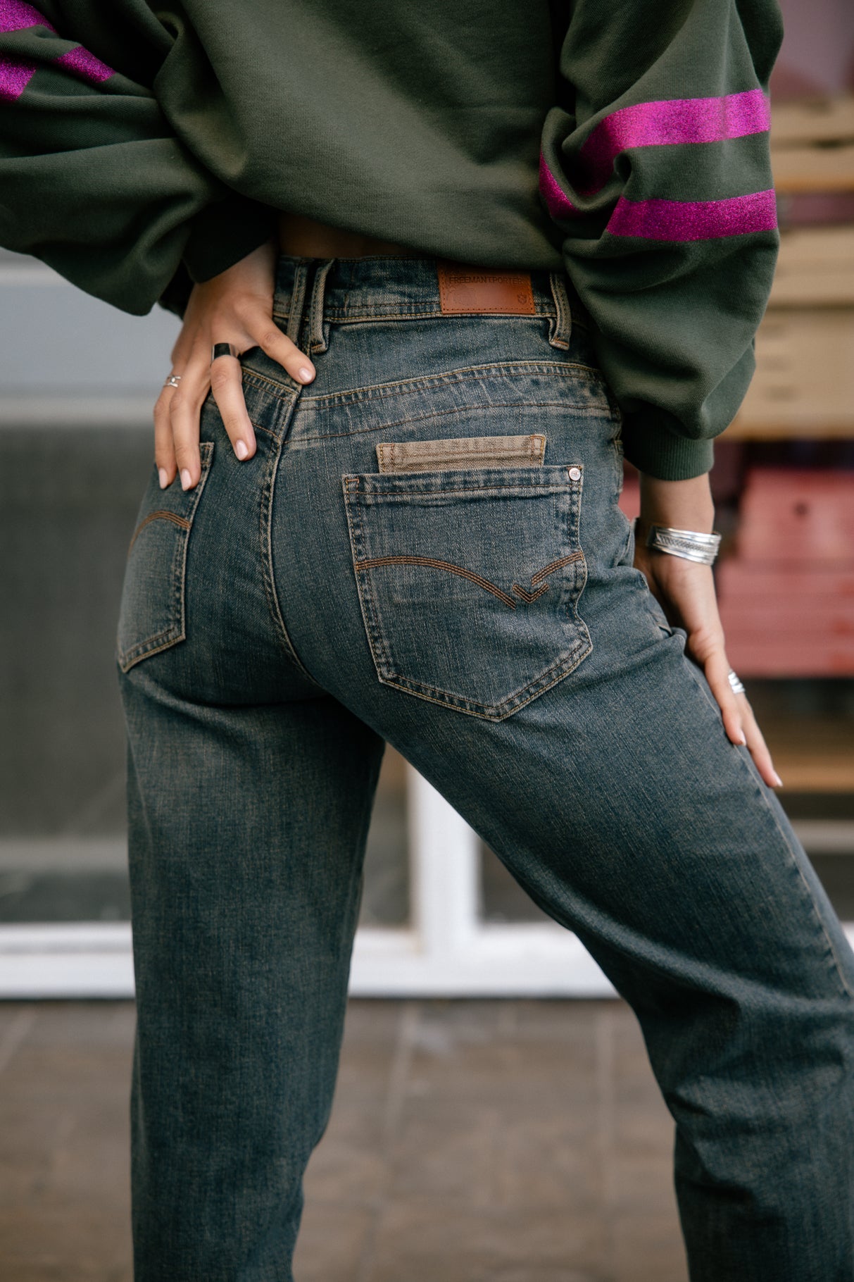 Jeans taille haute Femme Edita mitina | Freeman T. Porter
