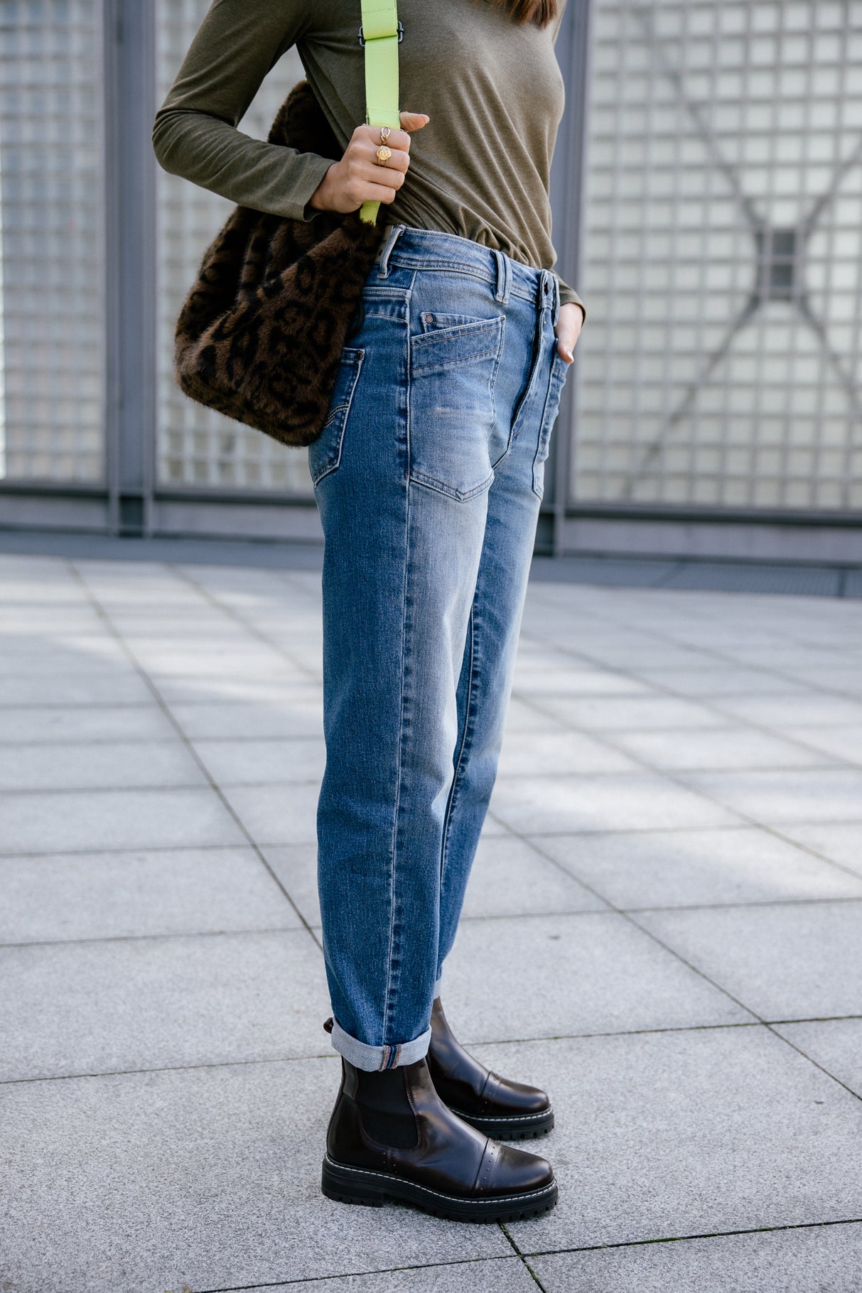 High-waisted jeans Woman Edita sicilian | Freeman T. Porter
