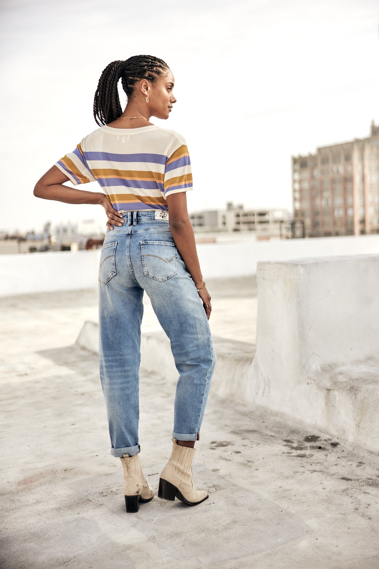 High-waisted jeans Woman Edita palermo med | Freeman T. Porter