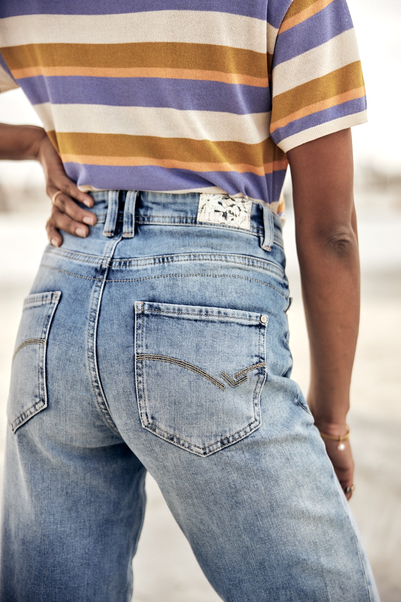 High-waisted jeans Woman Edita palermo med | Freeman T. Porter