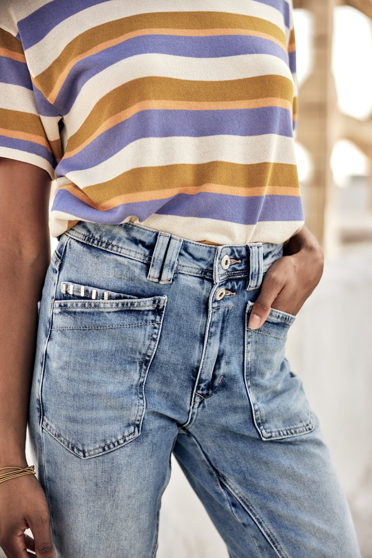 High-waisted jeans Woman Edita palermo med | Freeman T. Porter
