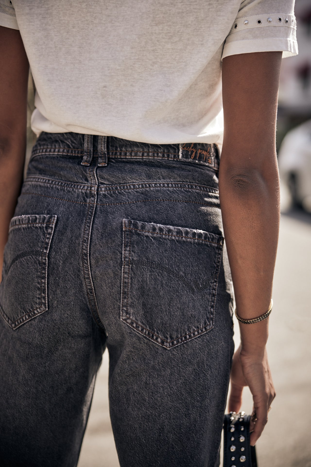 Jeans taille haute Femme Edita Denim parigi dark | Freeman T. Porter