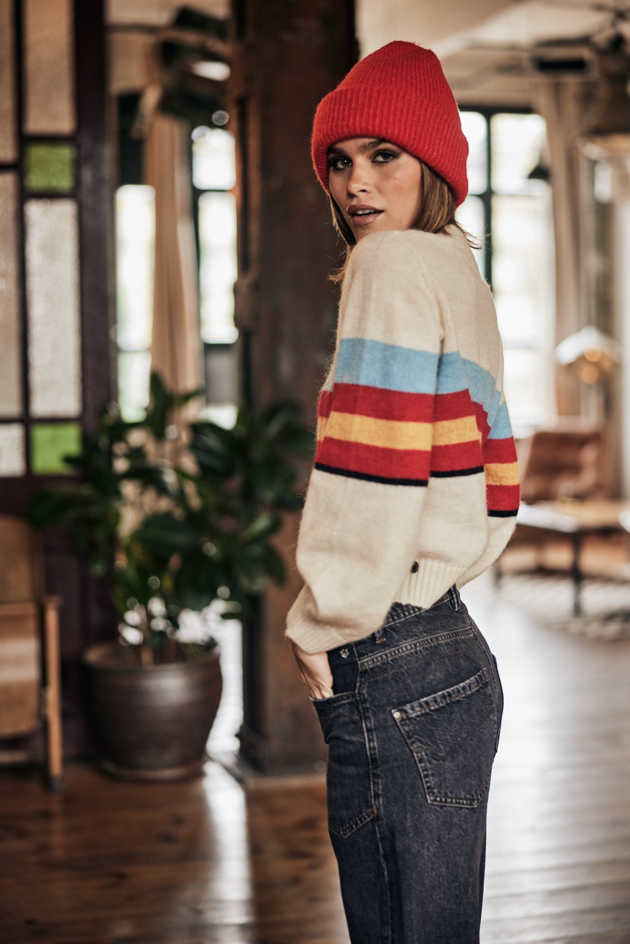 Jeans taille haute Femme Edita Denim parigi dark | Freeman T. Porter