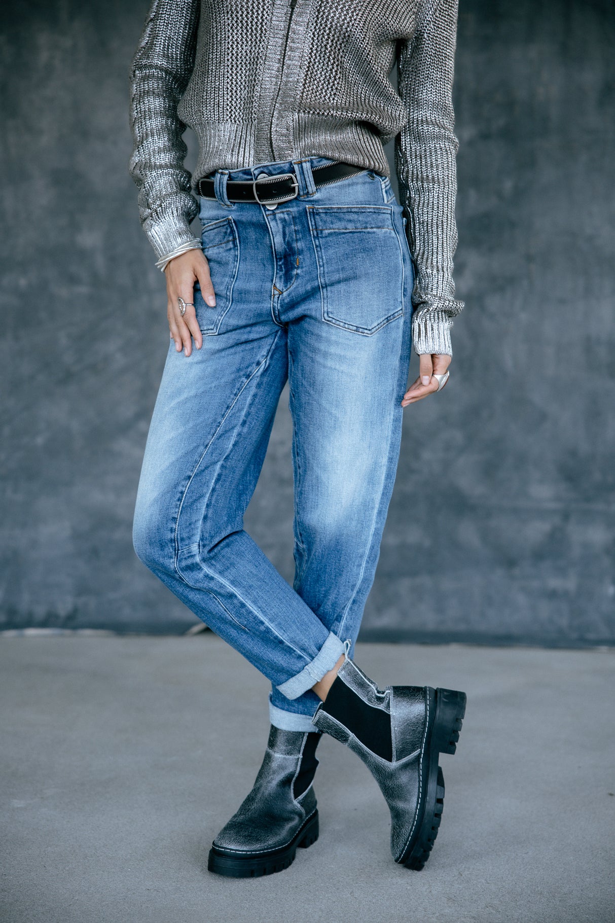 Jeans taille haute Femme Edita seoul | Freeman T. Porter