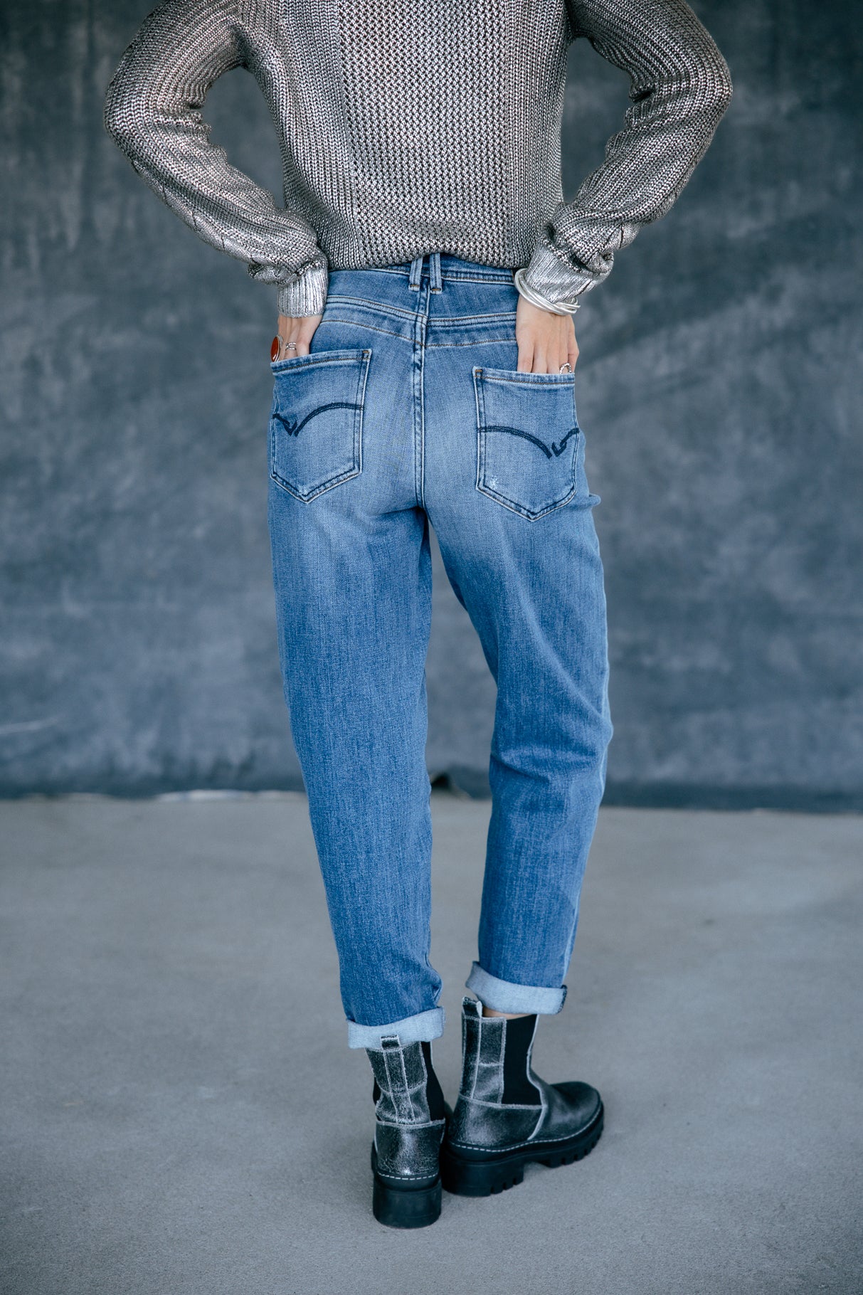 Jeans taille haute Femme Edita seoul | Freeman T. Porter