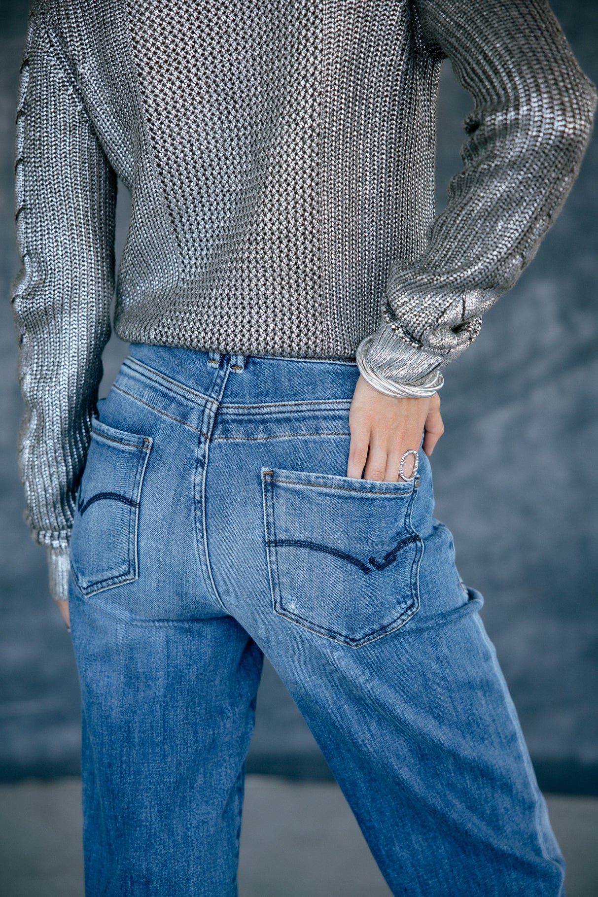 Jeans taille haute Femme Edita seoul | Freeman T. Porter