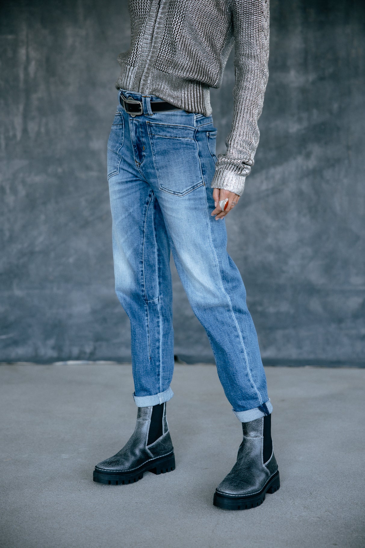 Jeans taille haute Femme Edita seoul | Freeman T. Porter