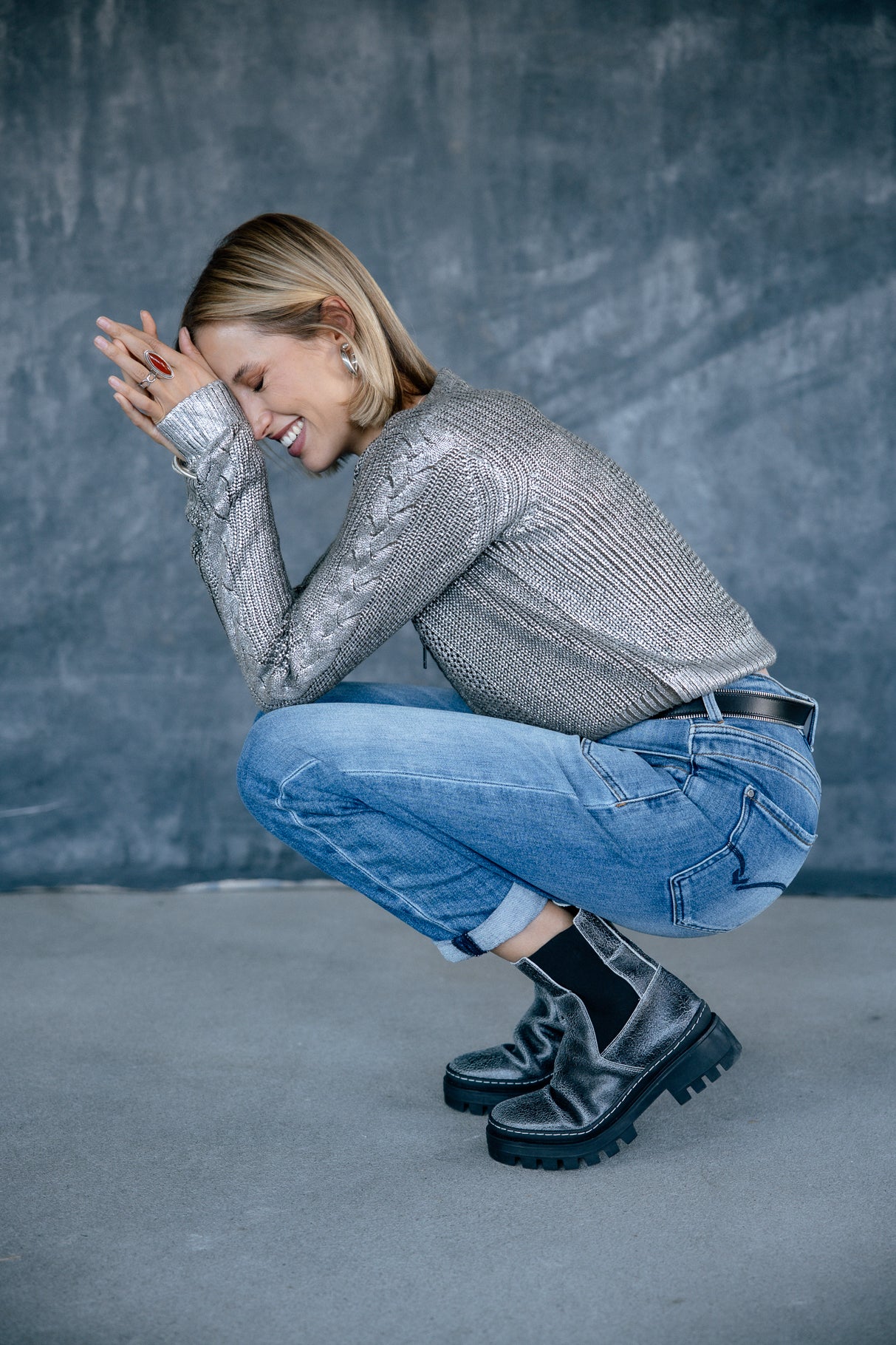 Jeans taille haute Femme Edita seoul | Freeman T. Porter