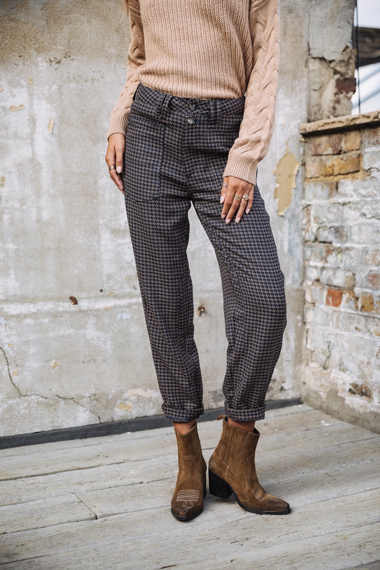 Pantalon taille haute Femme Edita Orlando original | Freeman T. Porter