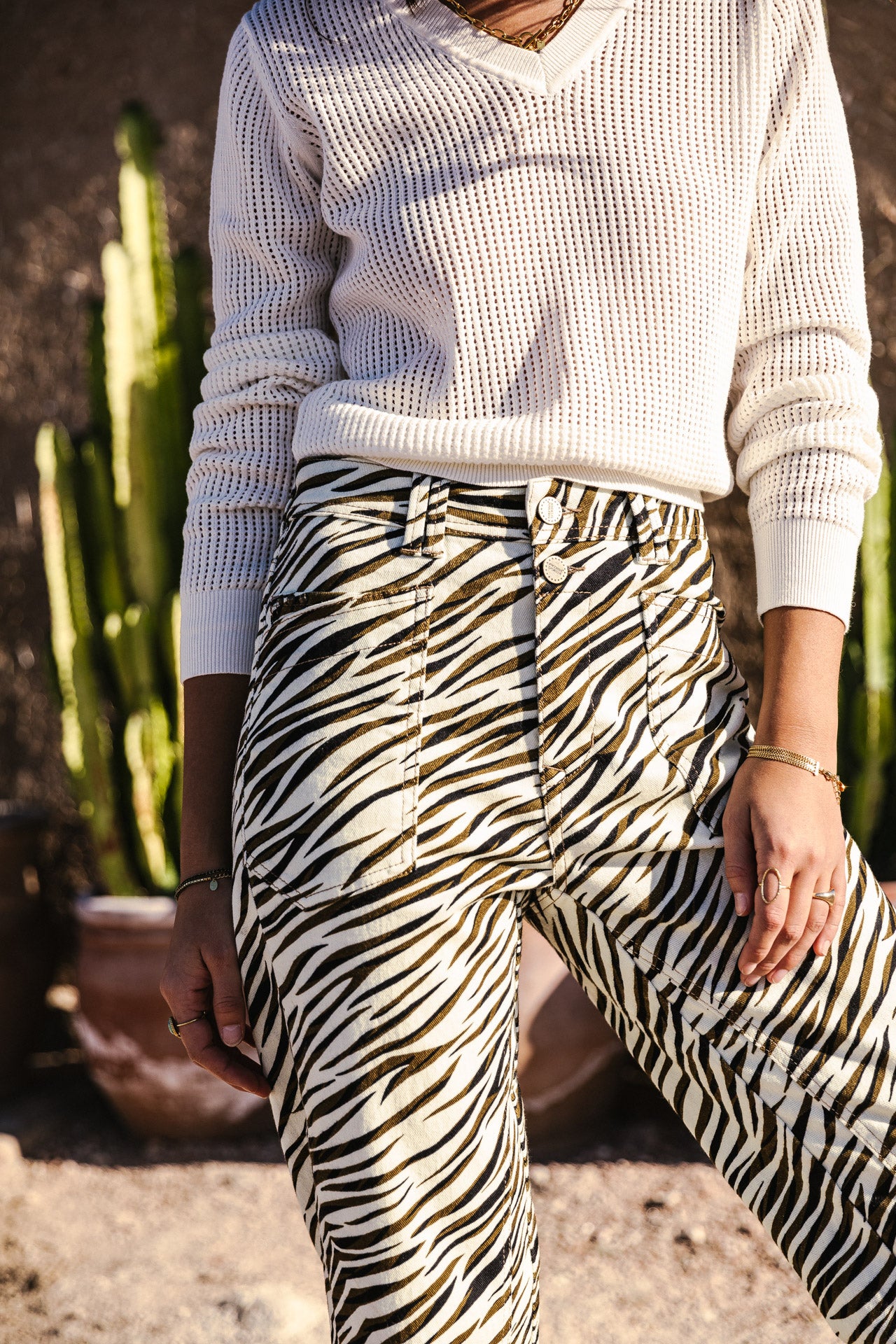 Pantalon taille haute Femme Edita Wildino original | Freeman T. Porter