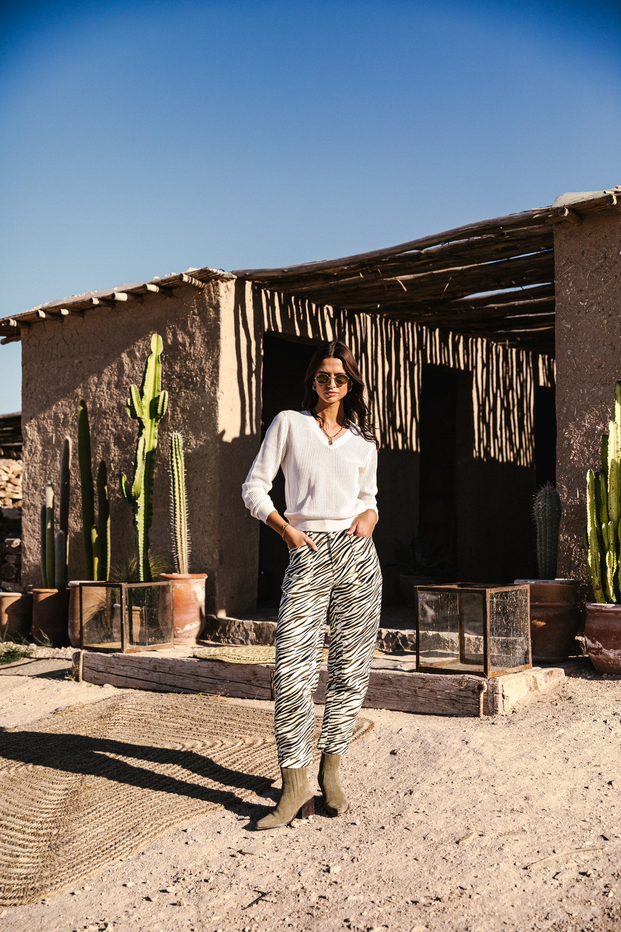Pantalon taille haute Femme Edita Wildino original | Freeman T. Porter