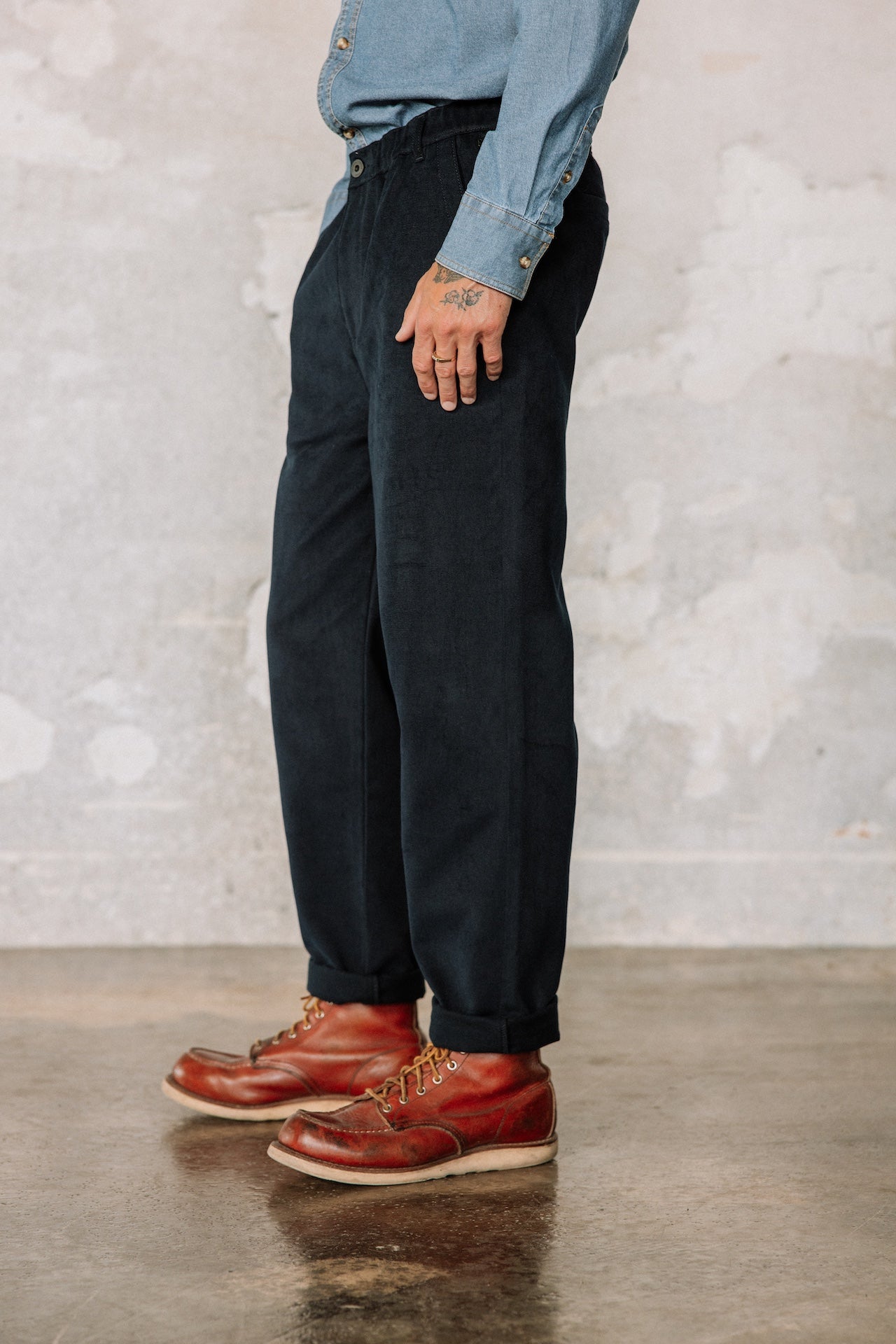 Pantalon cropped Men Wesley Mellow peacoat | Freeman T. Porter