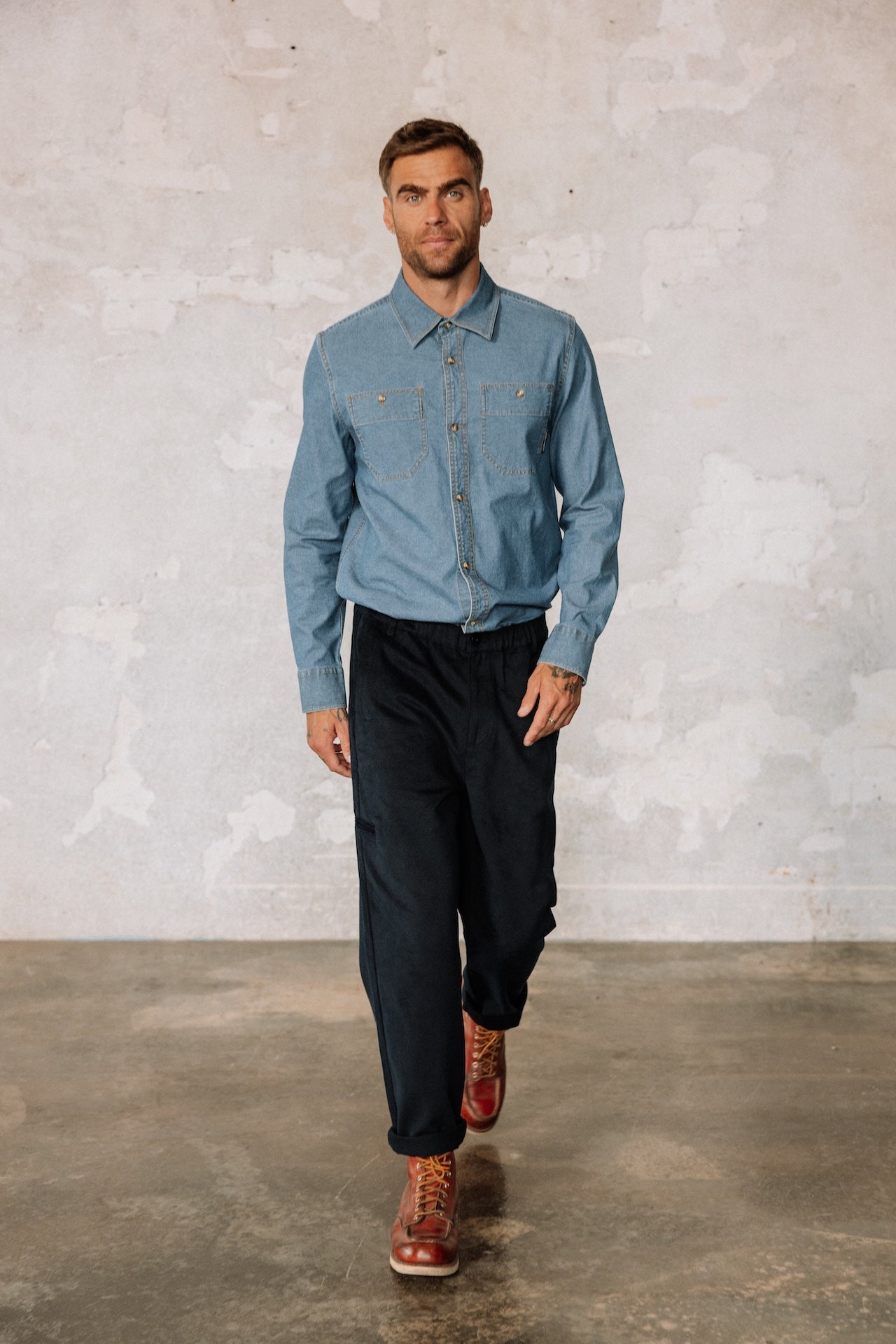 Pantalon cropped Men Wesley Mellow peacoat | Freeman T. Porter