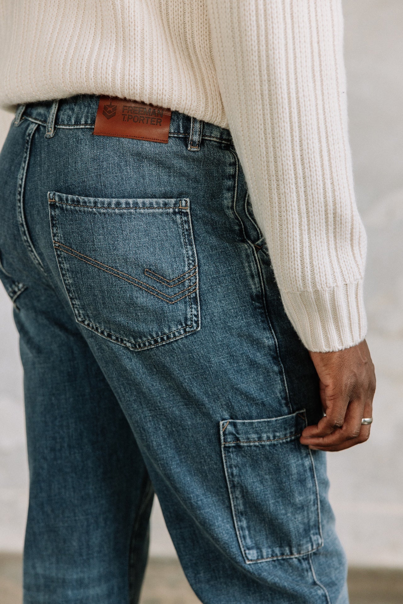 Pantalon cropped Unisex Tiago Denim barsen | Freeman T. Porter