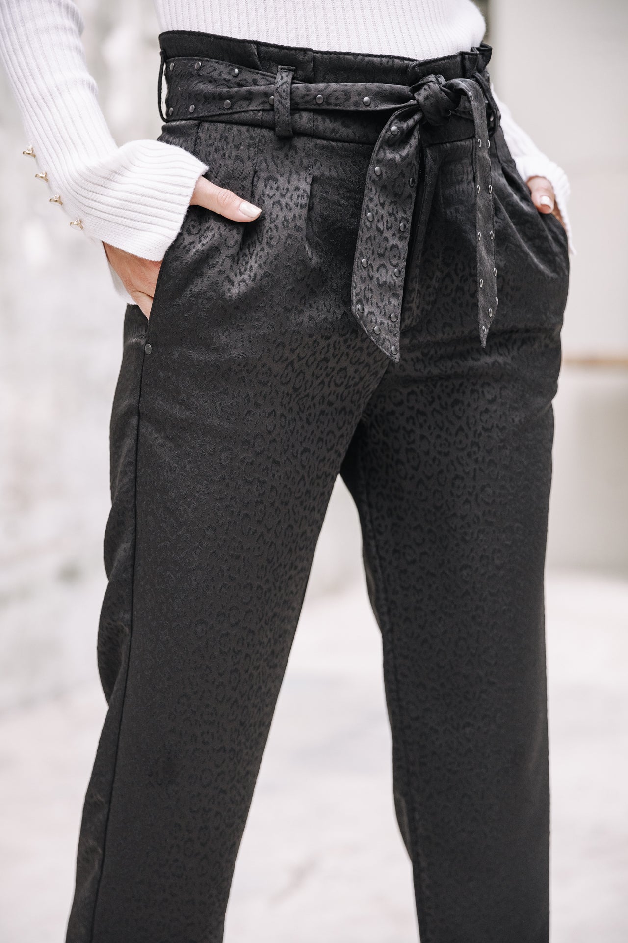 Pantalon city Paperbag Femme Isadora Gyal black | Freeman T. Porter