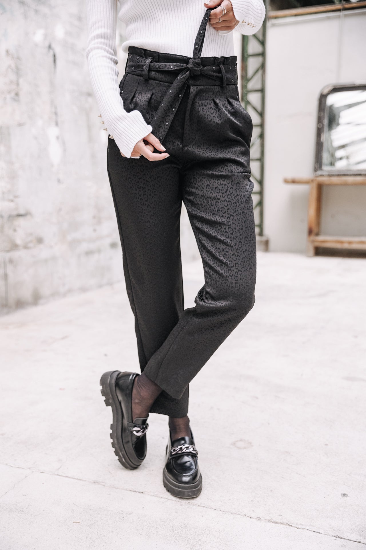 Pantalon city Paperbag Mujer Isadora Gyal black | Freeman T. Porter