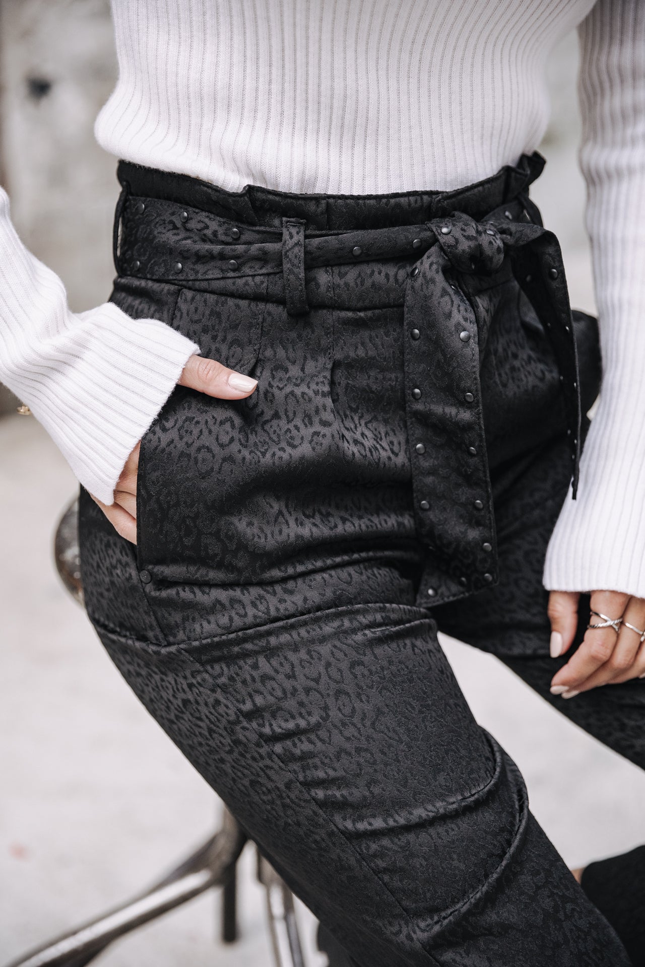 Pantalon city Paperbag Mujer Isadora Gyal black | Freeman T. Porter