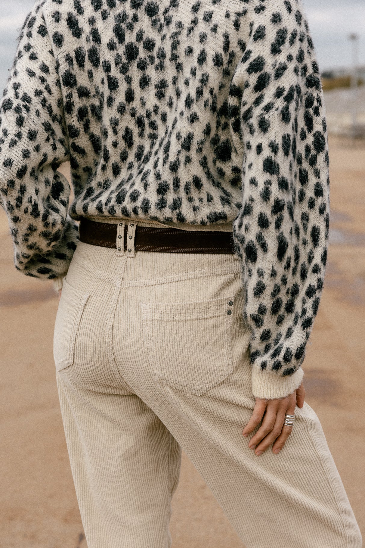High waist velvet pants Woman Joyce Veluto overcast | Freeman T. Porter