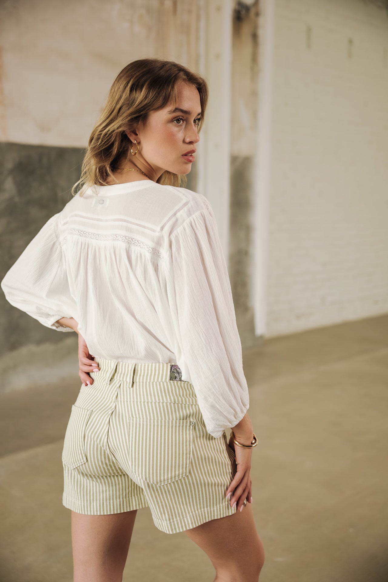High-waisted shorts Woman Jade Coyote beige | Freeman T. Porter